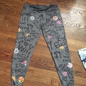 Kids emoji leggings size 18 from justice